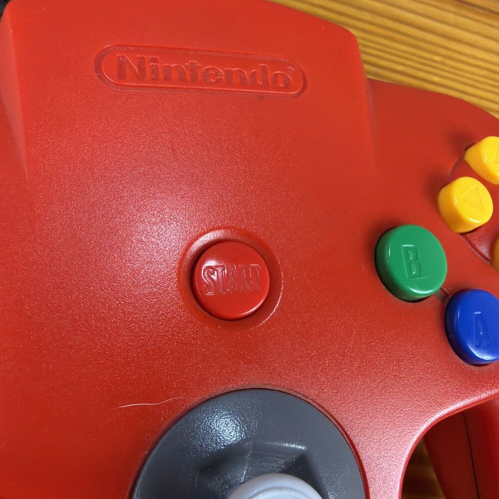 Nintendo 64 OEM Controller (Red) Cleaned | Tested With Memory/Controller Pack - Picture 10 of 16